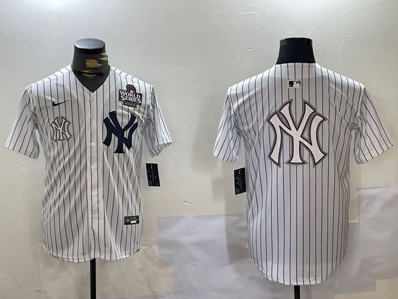 Men New York Yankees Blank White stripe Game 2024 Nike MLB Jersey style 10276->new york yankees->MLB Jersey